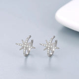 925 Sterling Silver Ear Cuff Clip-On Earrings for Women - Star Design