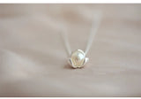 Sterling Silver Clover Pearl Necklaces for Women