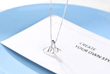 925 Silver Double Tail Necklace Pendant for Women Lady Gift
