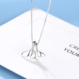 925 Silver Double Tail Necklace Pendant for Women Lady Gift