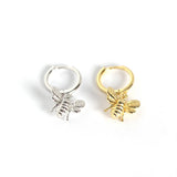 925 Silver Bee Stud Earrings Sexy Jewelry Gift