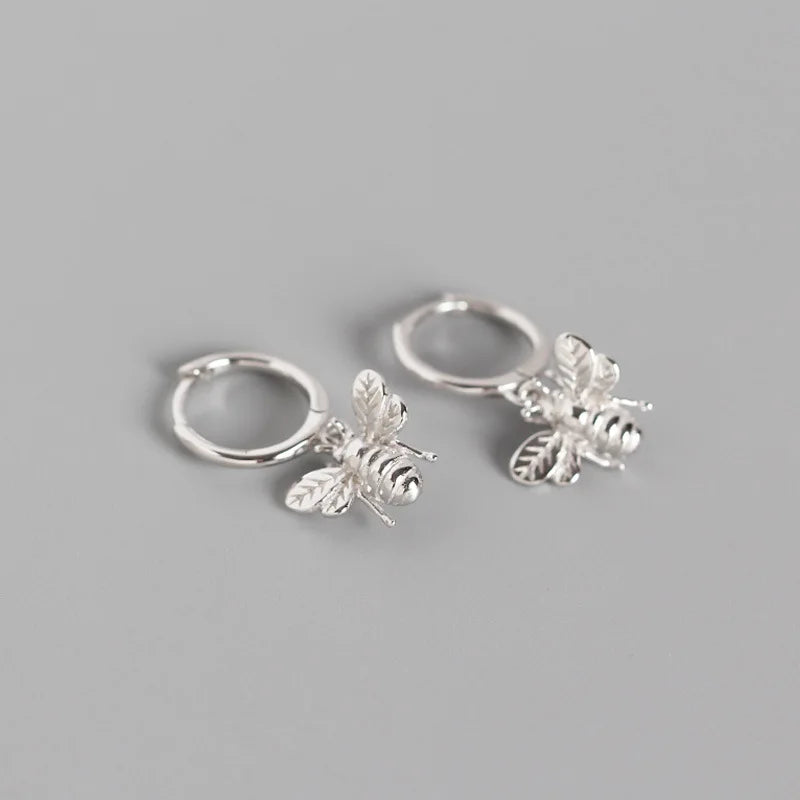 925 Silver Bee Stud Earrings Sexy Jewelry Gift