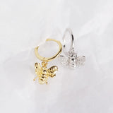 925 Silver Bee Stud Earrings Sexy Jewelry Gift