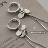 925 Silver Circular Drop Earrings Sexy Jewelry Gift