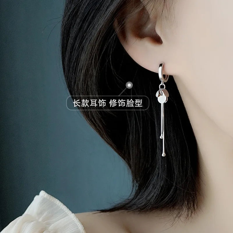 925 Silver Circular Drop Earrings Sexy Jewelry Gift
