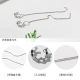 925 Sterling Silver Drop Earrings Personalized Long Earrings for Women