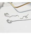 925 Sterling Silver Drop Earrings Personalized Long Earrings for Women
