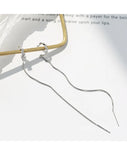 925 Sterling Silver Drop Earrings Personalized Long Earrings for Women