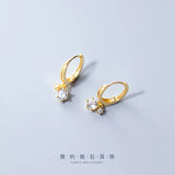 925 Silver Chain Earrings Zircon Jewelry Gift
