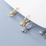 925 Silver Chain Earrings Zircon Jewelry Gift