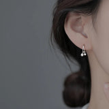 925 Silver Chain Earrings Zircon Jewelry Gift