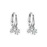 925 Silver Chain Earrings Zircon Jewelry Gift