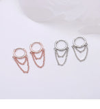 925 Silver Double Stranded Earrings for Women