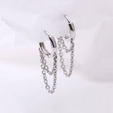 925 Silver Double Stranded Earrings for Women