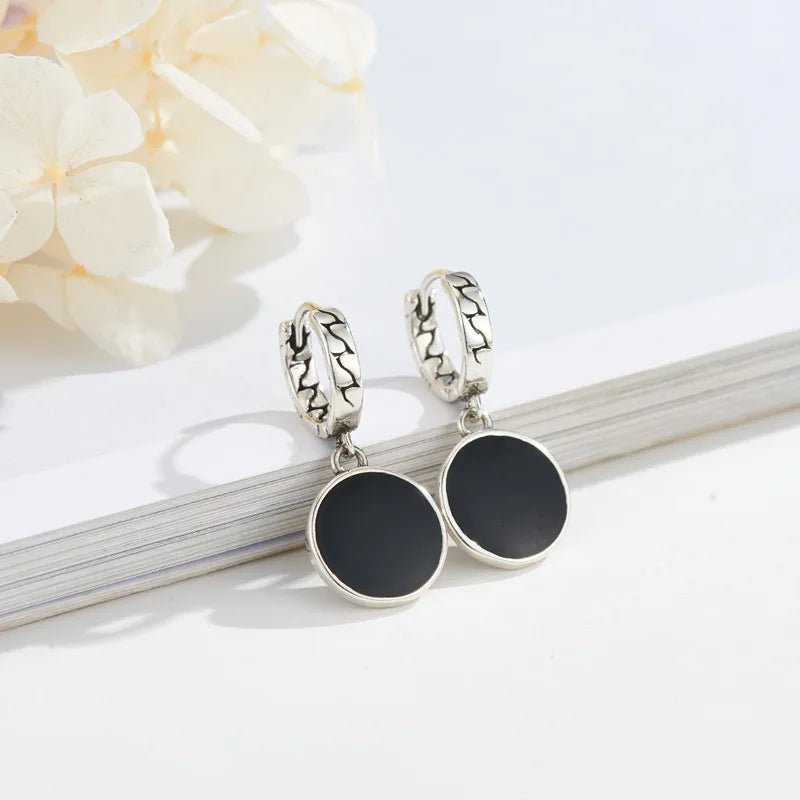 925 Sterling Silver Earrings Round Stud Earrings Sexy Jewelry Gift