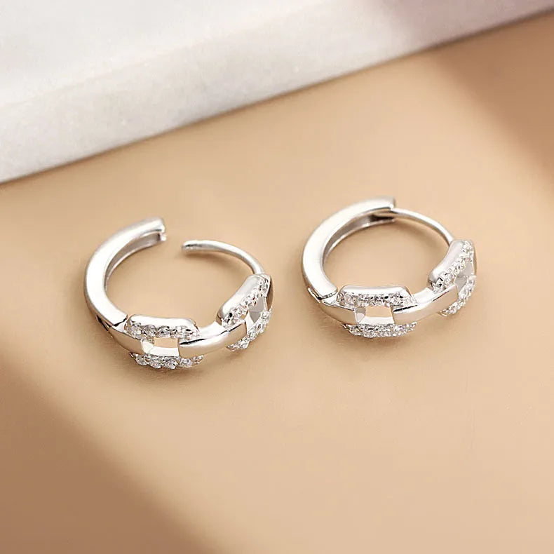 925 Sterling Silver Zircon Chain Earrings - Sexy Jewelry Gift