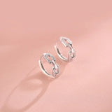 925 Sterling Silver Zircon Chain Earrings - Sexy Jewelry Gift