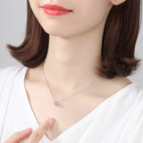 925 Sterling Silver Geometry Pendant Necklace for Women