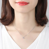 925 Sterling Silver Geometry Pendant Necklace for Women