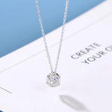 925 Sterling Silver Geometry Pendant Necklace for Women