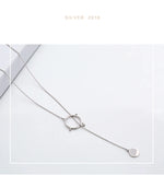 925 Silver Circle Strip Necklace Choker
