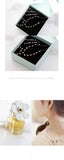 925 Silver Long zircon Stud Earrings For Women Lady Jewelry