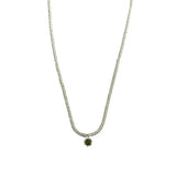925 Silver CZ Geometric Necklace Clavicle Chain Jewelry