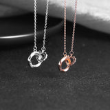 925 Silver Geometric CZ Necklace Clavicle Chain
