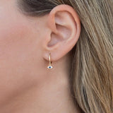 925 Silver Micro CZ Eyes Hoop Earrings Ear Jewelry Women Party