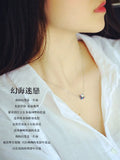 925 Silver Crystal Choker Necklace for Women