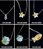 925 Silver Crystal Choker Necklace for Women