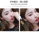 925 Silver Triangle Stud Earrings Women Girls Party Gift Female Jewelry