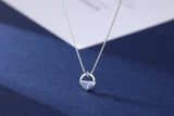 925 Silver Zircon Necklace Pendant Women Lady Gift