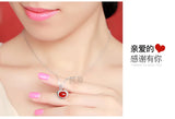 925 Silver Zircon Chicken Necklace Pendant Jewelry for Women