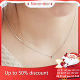 925 Silver Zircon Cross Necklace Pendant for Women