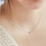 925 Silver Zircon Cross Necklace Pendant Statement Jewelry for Women