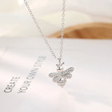925 Silver Bees Necklace Pendant For Women