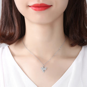 925 Silver Bees Necklace Pendant For Women