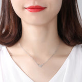 925 Sterling Silver Butterfly Pendant Necklace Women Lady Gift