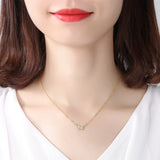 925 Sterling Silver Butterfly Pendant Necklace Women Lady Gift