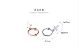 925 Silver Cross Earrings Women Couple Small Contracted Earrings