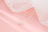 925 Silver Daisy Necklace Pendant Women Lady Gift