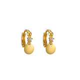 925 Silver Lightning Hoop Earrings Zircon Jewelry