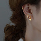 925 Silver Lightning Hoop Earrings Zircon Jewelry