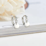 925 Silver Lightning Hoop Earrings Zircon Jewelry