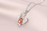 925 Silver Zircon Chicken Pendant Necklace for Women
