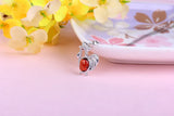 925 Silver Zircon Chicken Pendant Necklace for Women