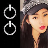 925 Silver Lucky Zircon Stud Earrings Original Jewelry Gift