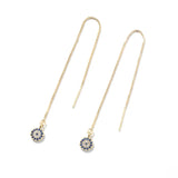 Long 925 Silver Evil Earrings Women's Jewelry