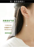 Long Pearl 925 Sterling Silver Earrings for Women Jewelry